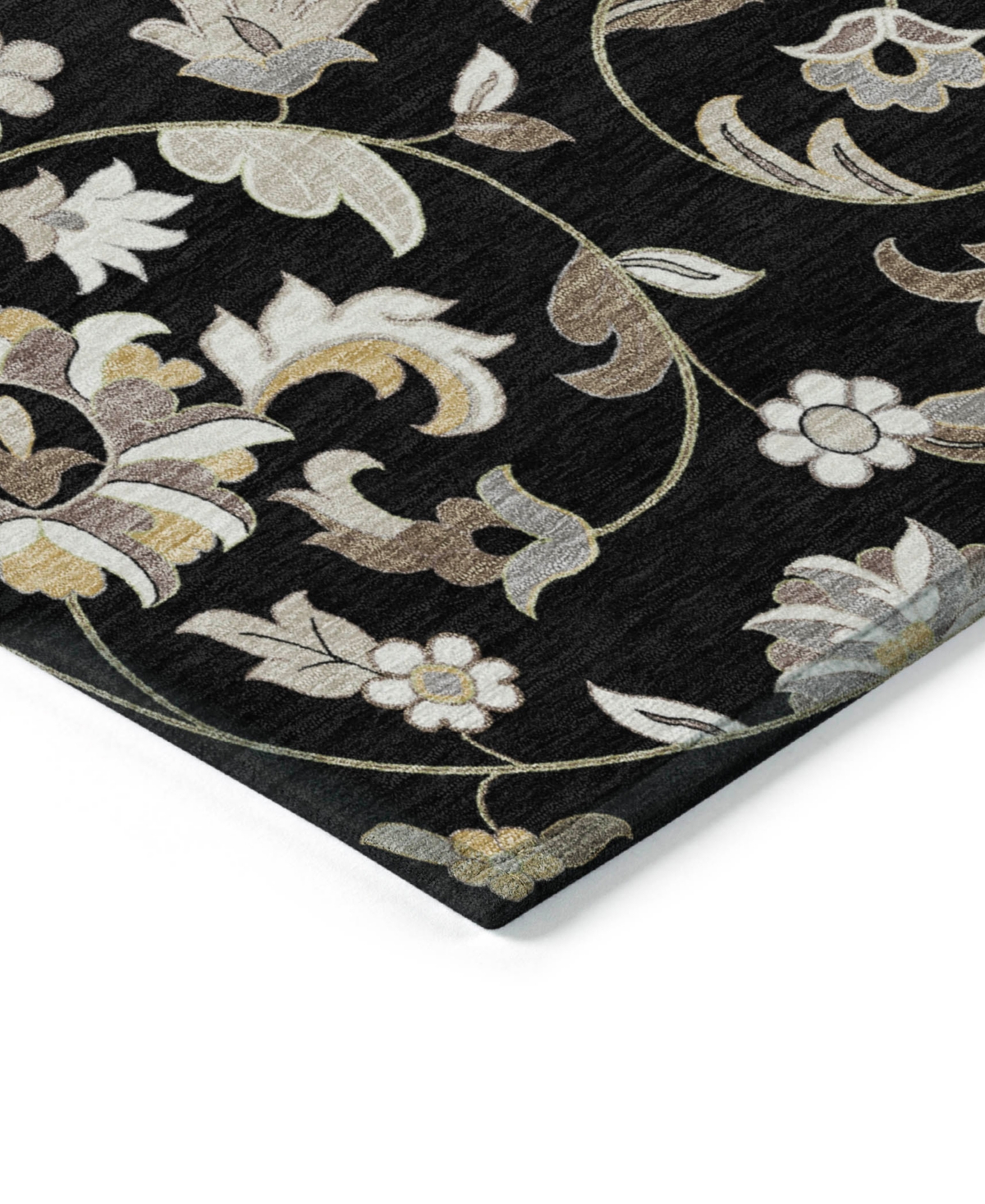 Addison Chantille Machine Washable Acn1006 2'3"x7'6" Runner Area Rug In Black