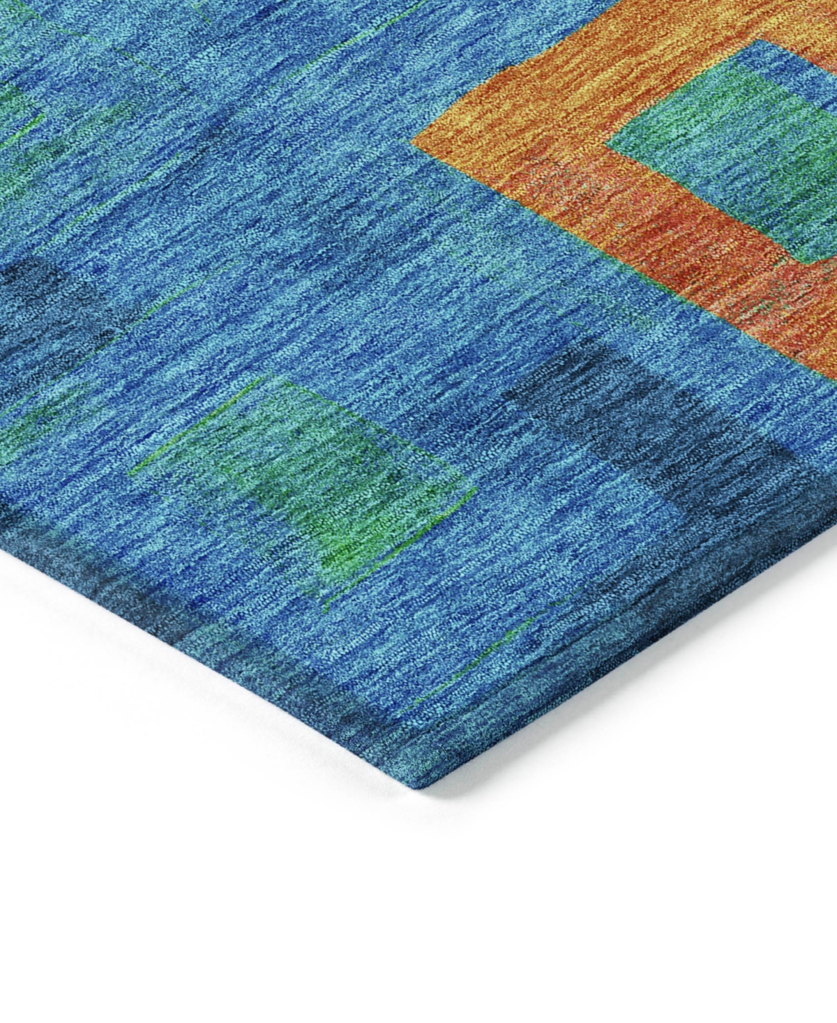 Addison Chantille Machine Washable Acn1142 2'3"x7'6" Runner Area Rug In Denim