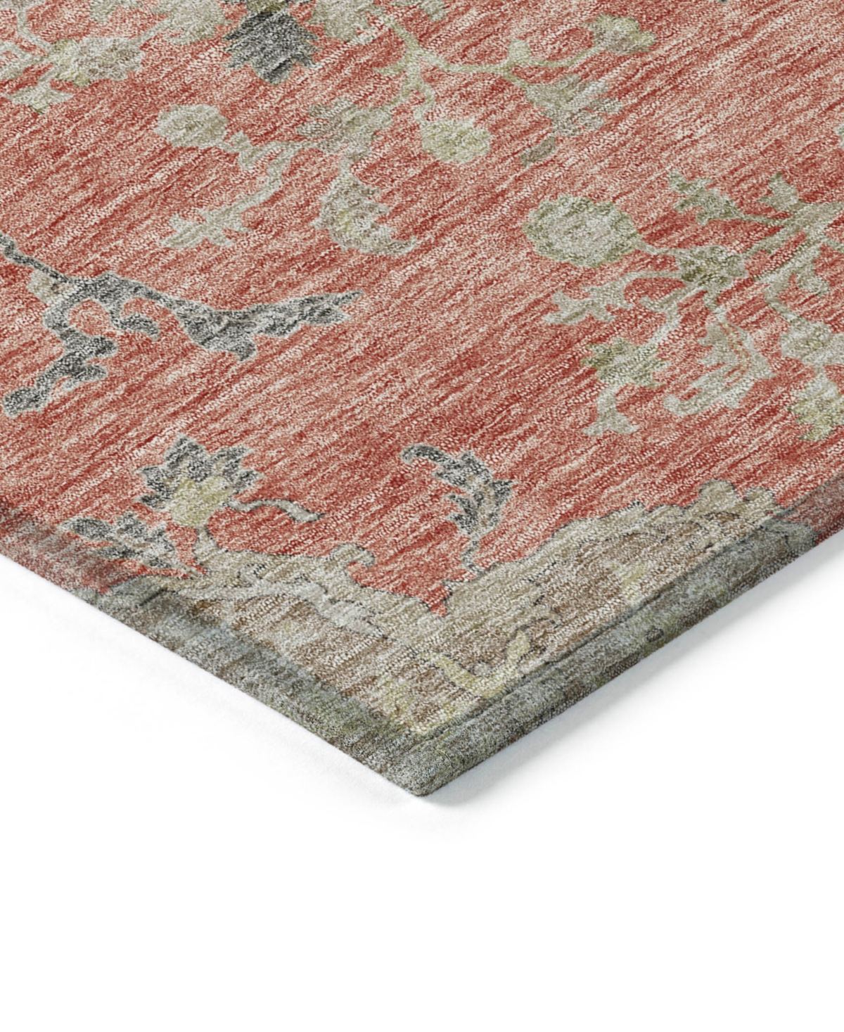 Addison Chantille Machine Washable Acn1156 8'x10' Area Rug In Coral