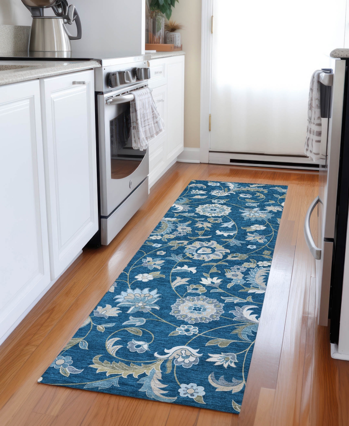 Addison Chantille Machine Washable Acn1006 2'3"x7'6" Runner Area Rug In Navy