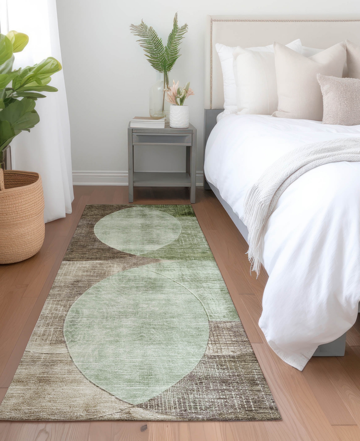 Addison Chantille Machine Washable Acn1140 2'3"x7'6" Runner Area Rug In Grass