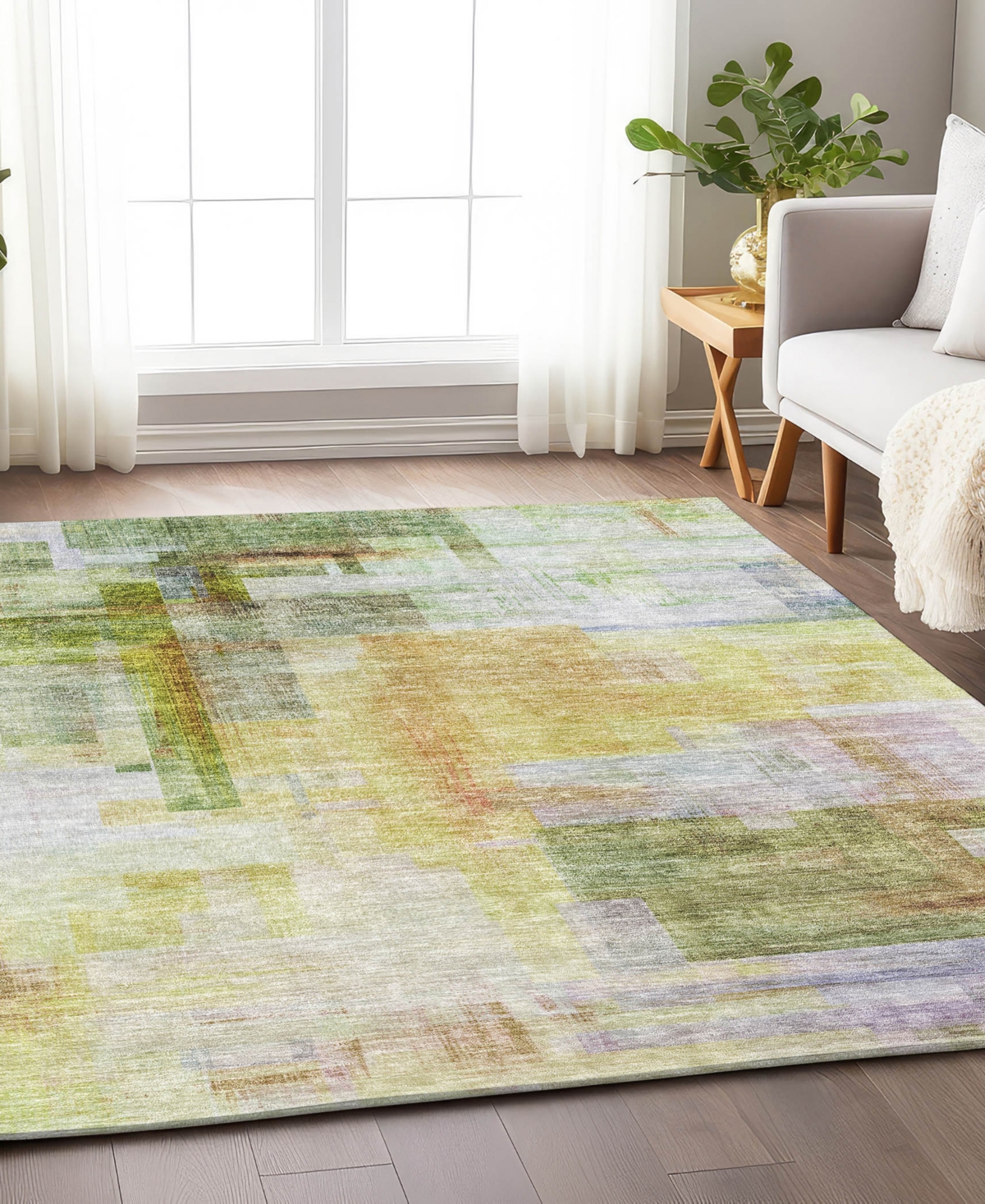 Addison Chantille Mahine Washable Acn1067 3'x5' Area Rug In Green