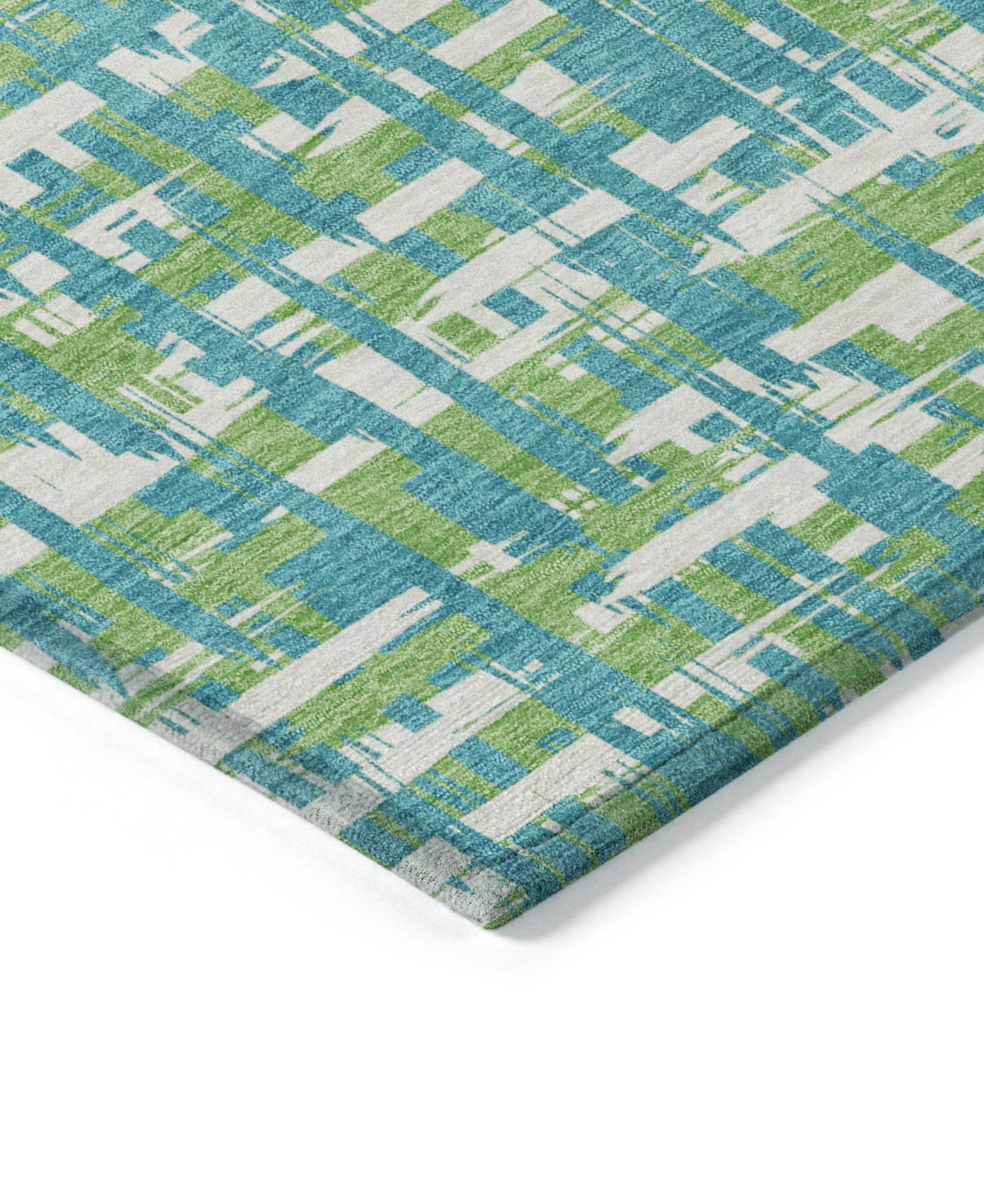 Addison Chantille Mahine Washable Acn1060 9'x12' Area Rug In Turquoise