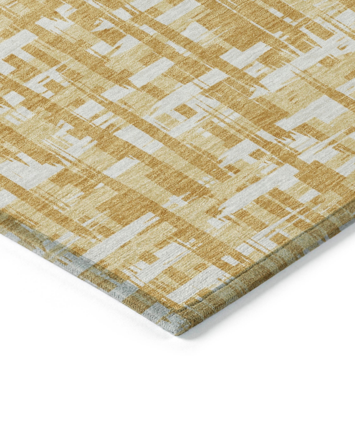 Addison Chantille Mahine Washable Acn1059 9'x12' Area Rug In Gold