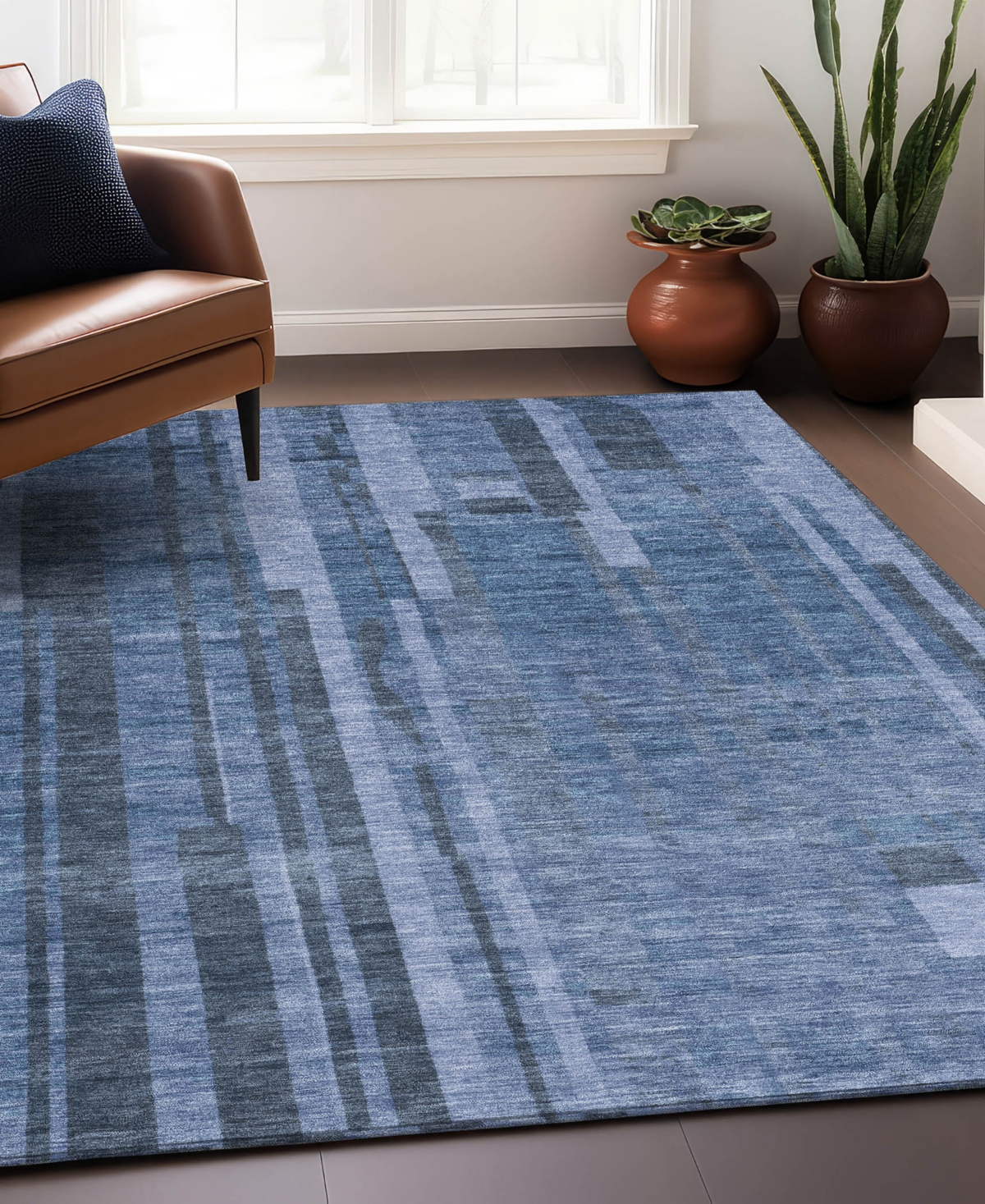 Addison Chantille Mahine Washable Acn1063 3'x5' Area Rug In Navy