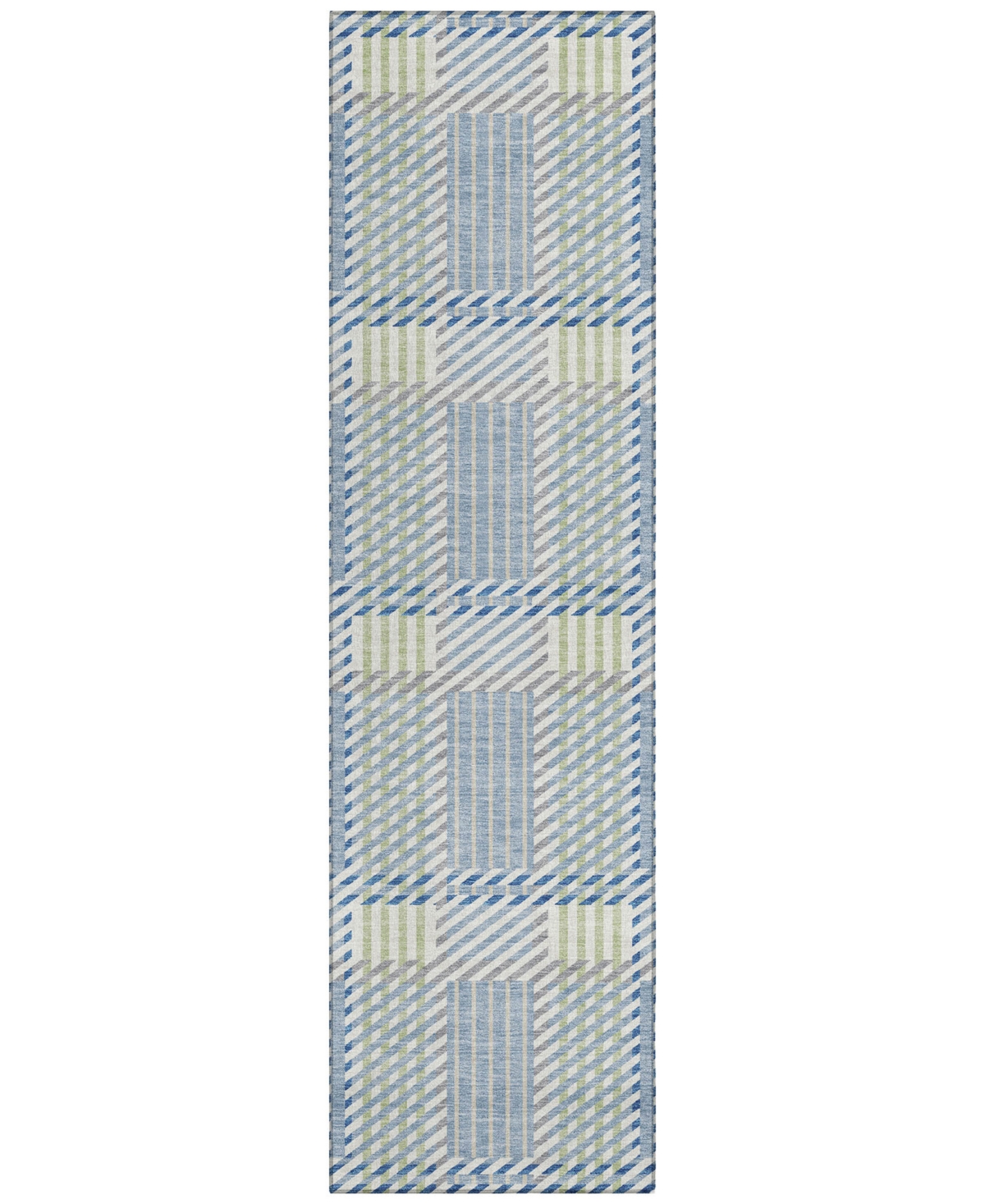 Addison Chantille Mahine Washable Acn1000 2'3"x7'6" Runner Area Rug In Denim