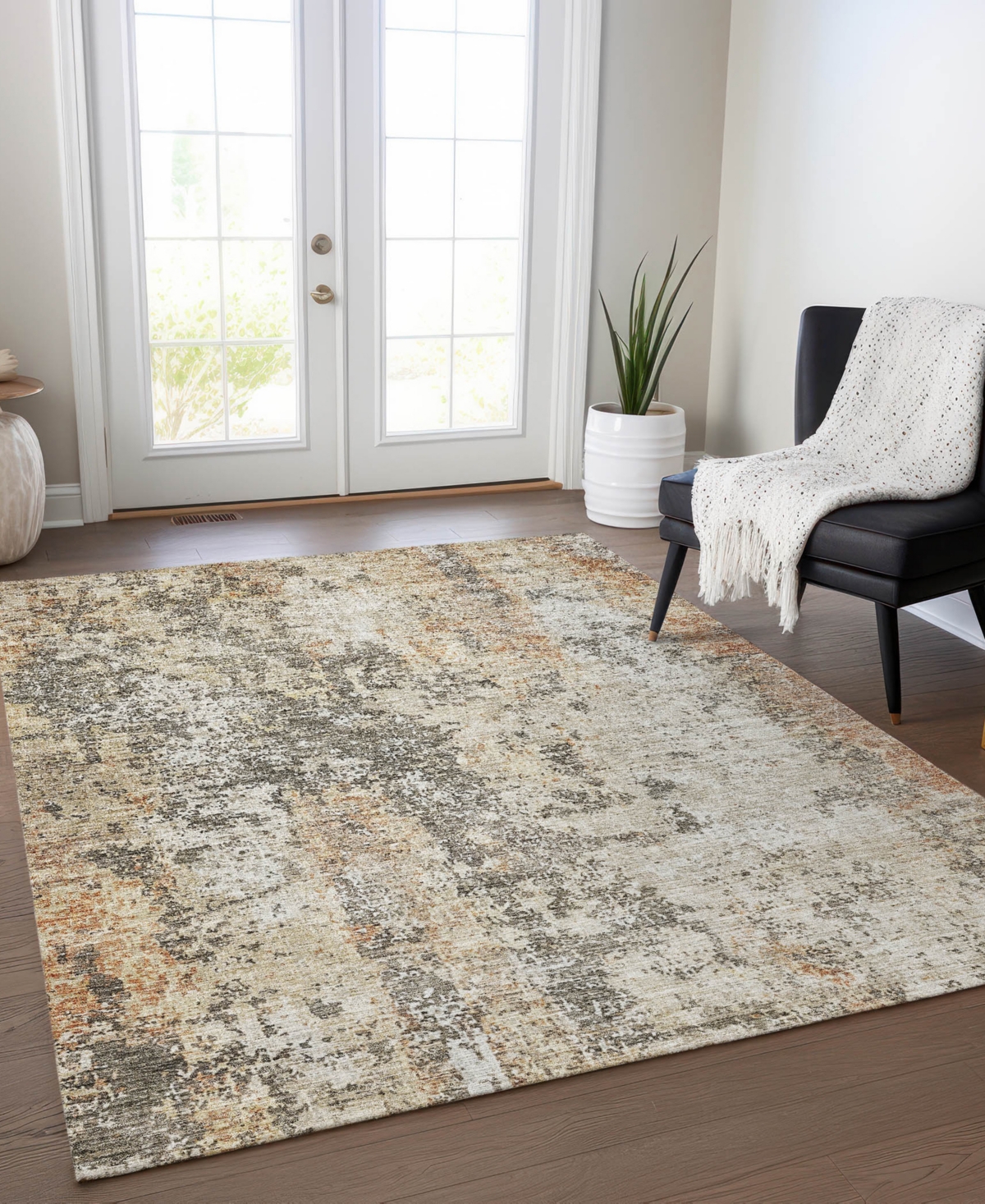 Addison Chantille Machine Washable Acn1161 8'x10' Area Rug In Terracotta