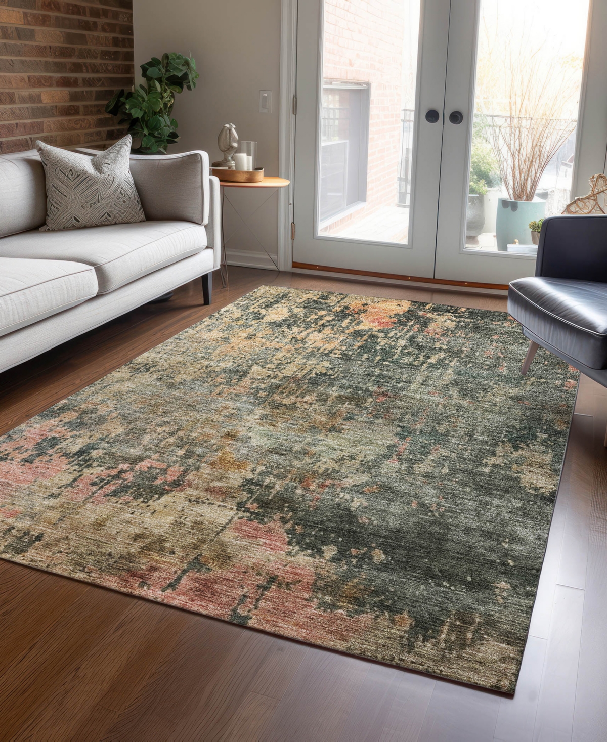 Addison Chantille Machine Washable Acn1214 3'x5' Area Rug In Sage