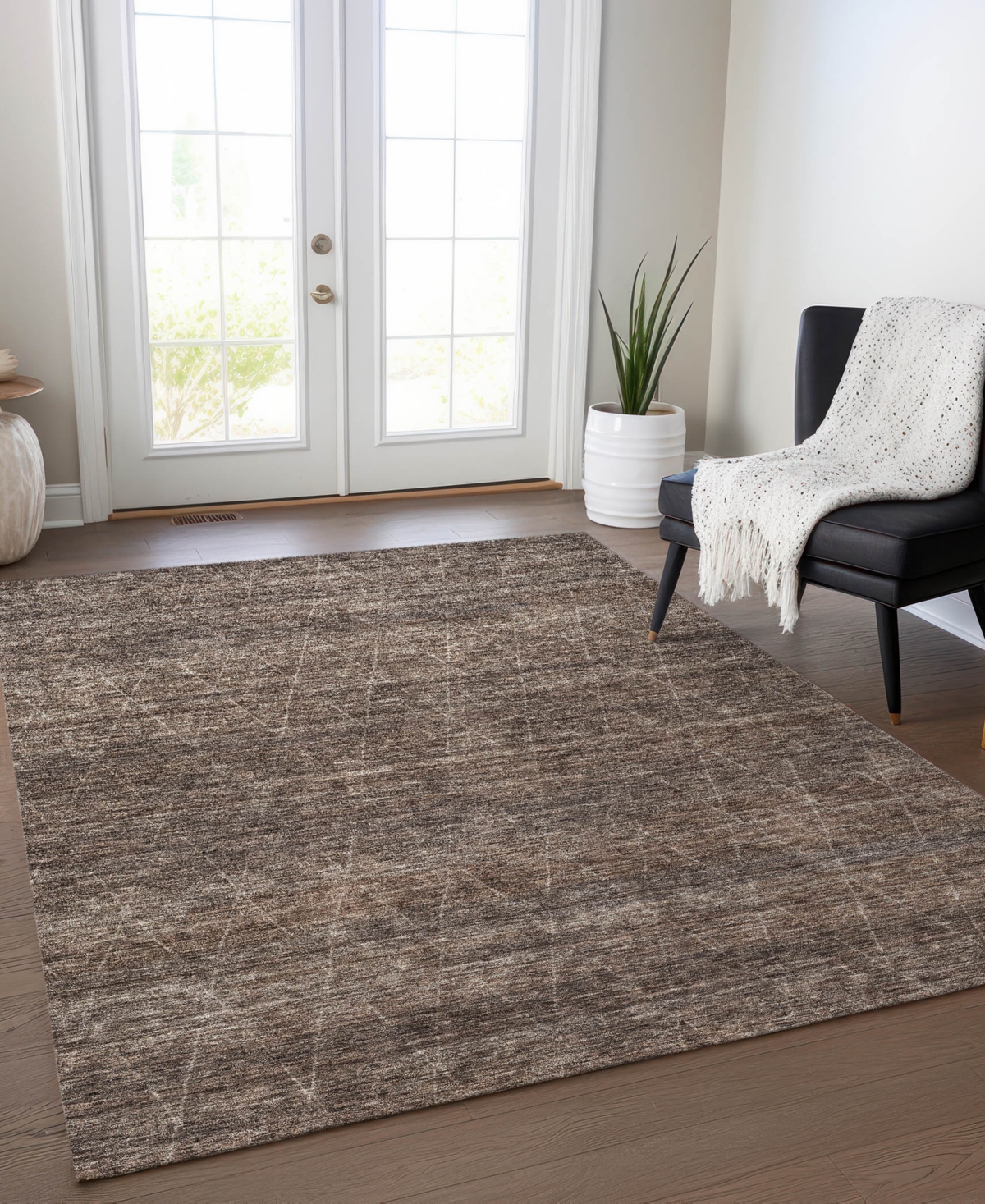 Addison Chantille Machine Washable Acn1165 2'6"x3'10" Area Rug In Coffee