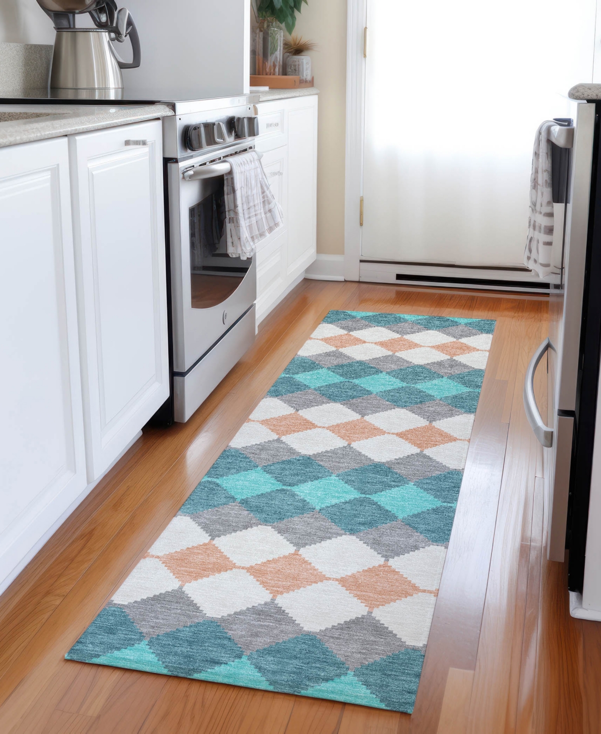 Addison Chantille Machine Washable Acn1007 2'3"x7'6" Runner Area Rug In Teal