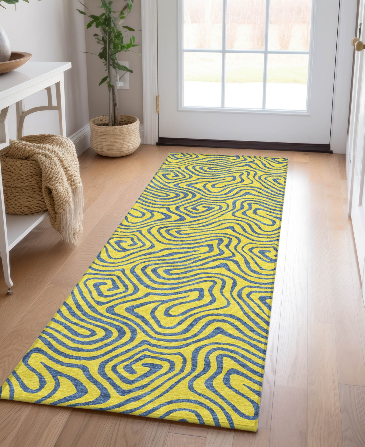 Addison Chantille Mahine Washable Acn1031 2'3"x7'6" Runner Area Rug In Yellow