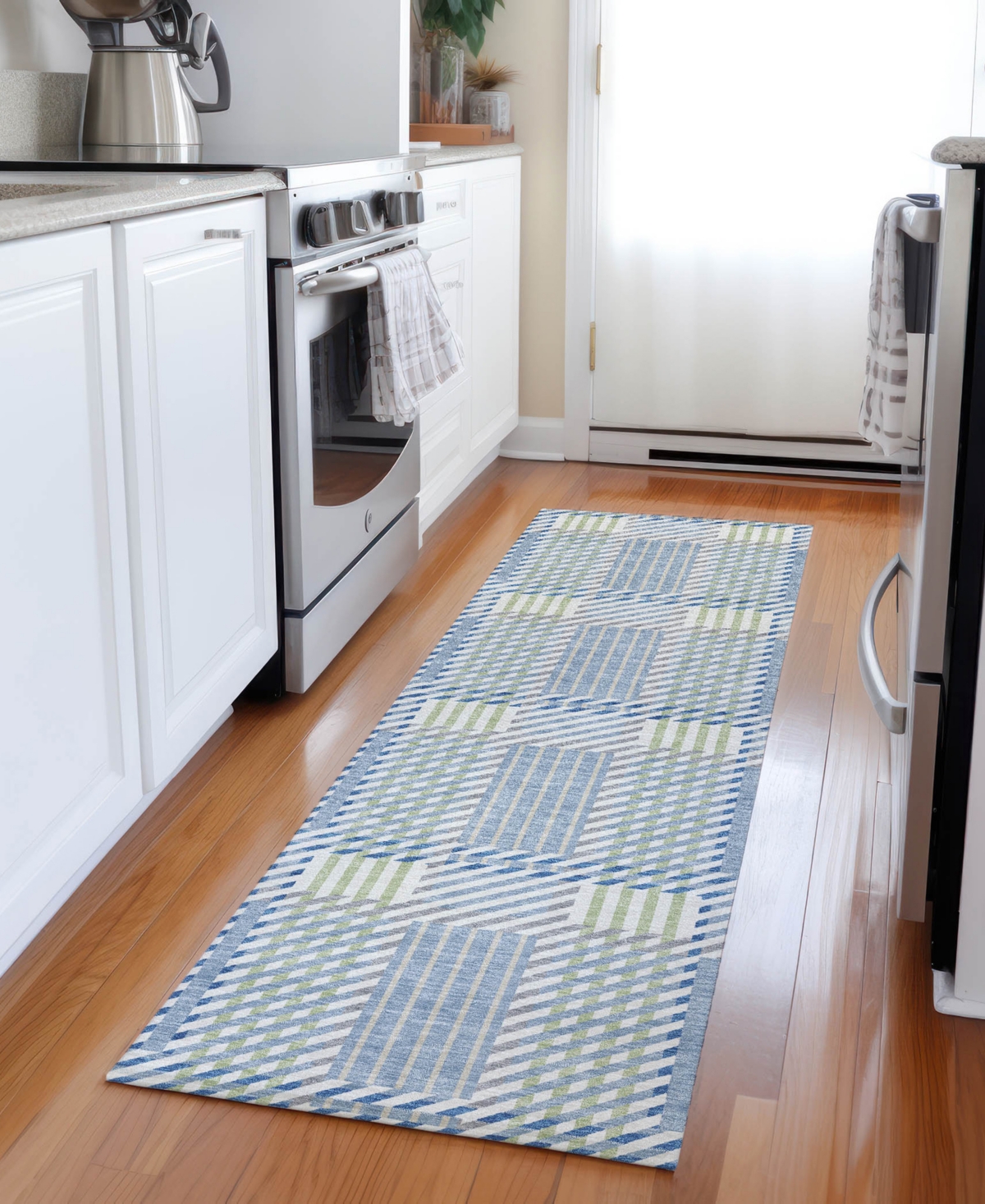 Addison Chantille Mahine Washable Acn1000 2'3"x7'6" Runner Area Rug In Denim