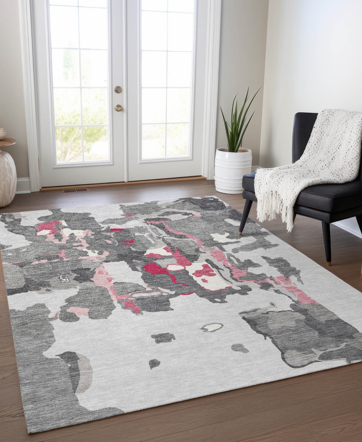 Addison Chantille Mahine Washable Acn1028 3'x5' Area Rug In Gray
