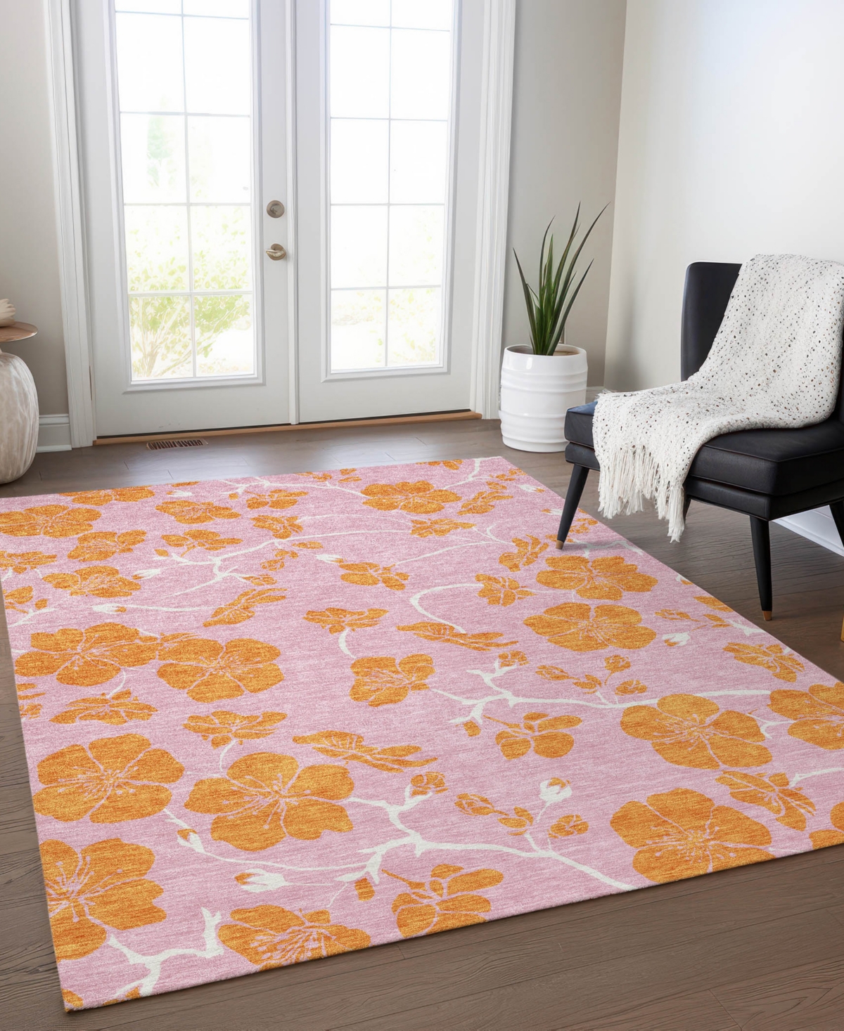 Addison Chantille Mahine Washable Acn1034 8'x10' Area Rug In Pink