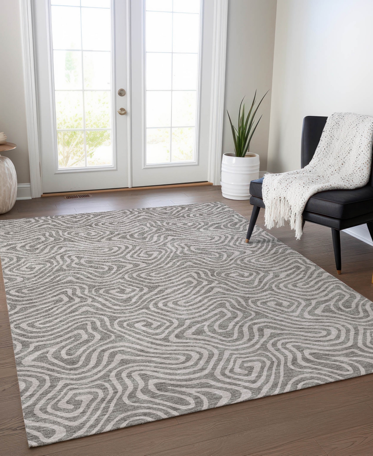 Addison Chantille Mahine Washable Acn1030 8'x10' Area Rug In Taupe
