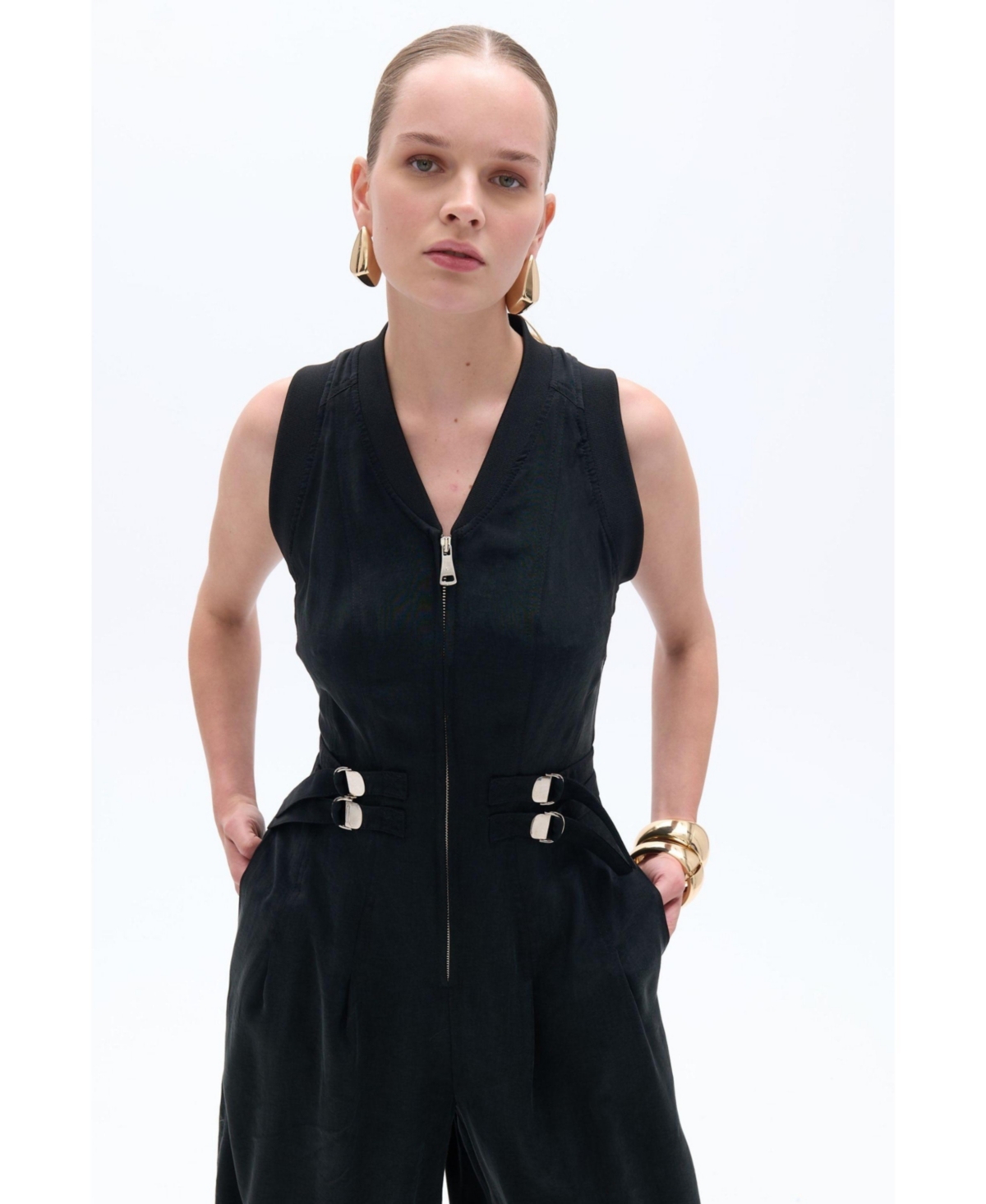 Nocturne Women's Bomber Neck Jumpsuit