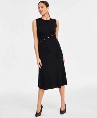 I.N.C. International Concepts - Women's Asymmetric Button Sweater Dress