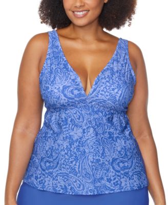 Raisins Curve - Trendy Plus Tanzania Printed Plunge-Neck Tankini
