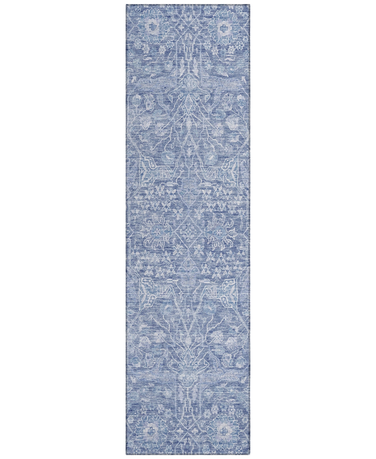 Addison Chantille Machine Washable Acn1133 2'3"x7'6" Runner Area Rug In Denim