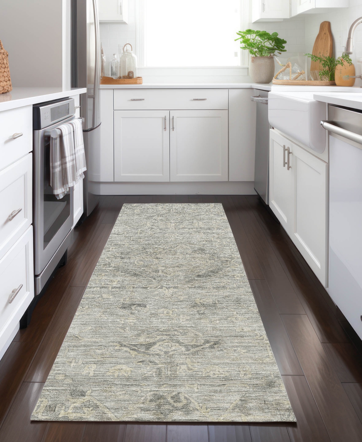 Addison Chantille Machine Washable Acn1111 2'3''x7'6'' Runner Area Rug In Charcoal