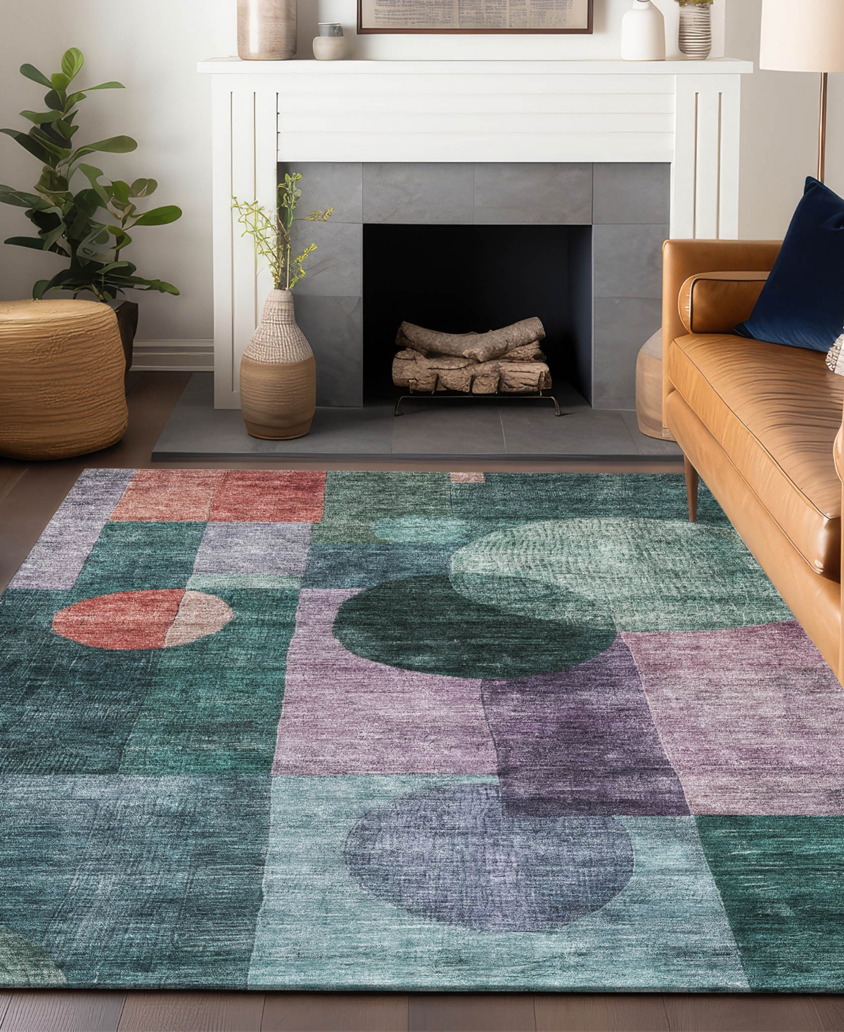 Addison Chantille Machine Washable Acn1114 5'x7'6" Area Rug In Green
