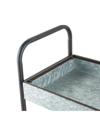 35x12.5x40" Homestead Galvanized Shelf Display 3-tier