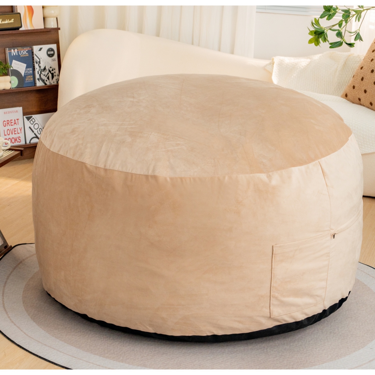 Streamdale Furniture Bean Bag Chair: Giant 5' Memory Foam Furniture Bean Bag Chairs for Adults with Microfiber Cover - 5Ft