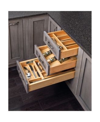 9 Cutlery Compartment Tray Cabinet Insert Tall, Maple, 4WCT-3