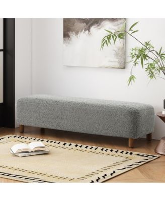 Modern Upholstered Ottoman Bench,Comfortable End-of-Bed Seat for Bedroom or Living Room