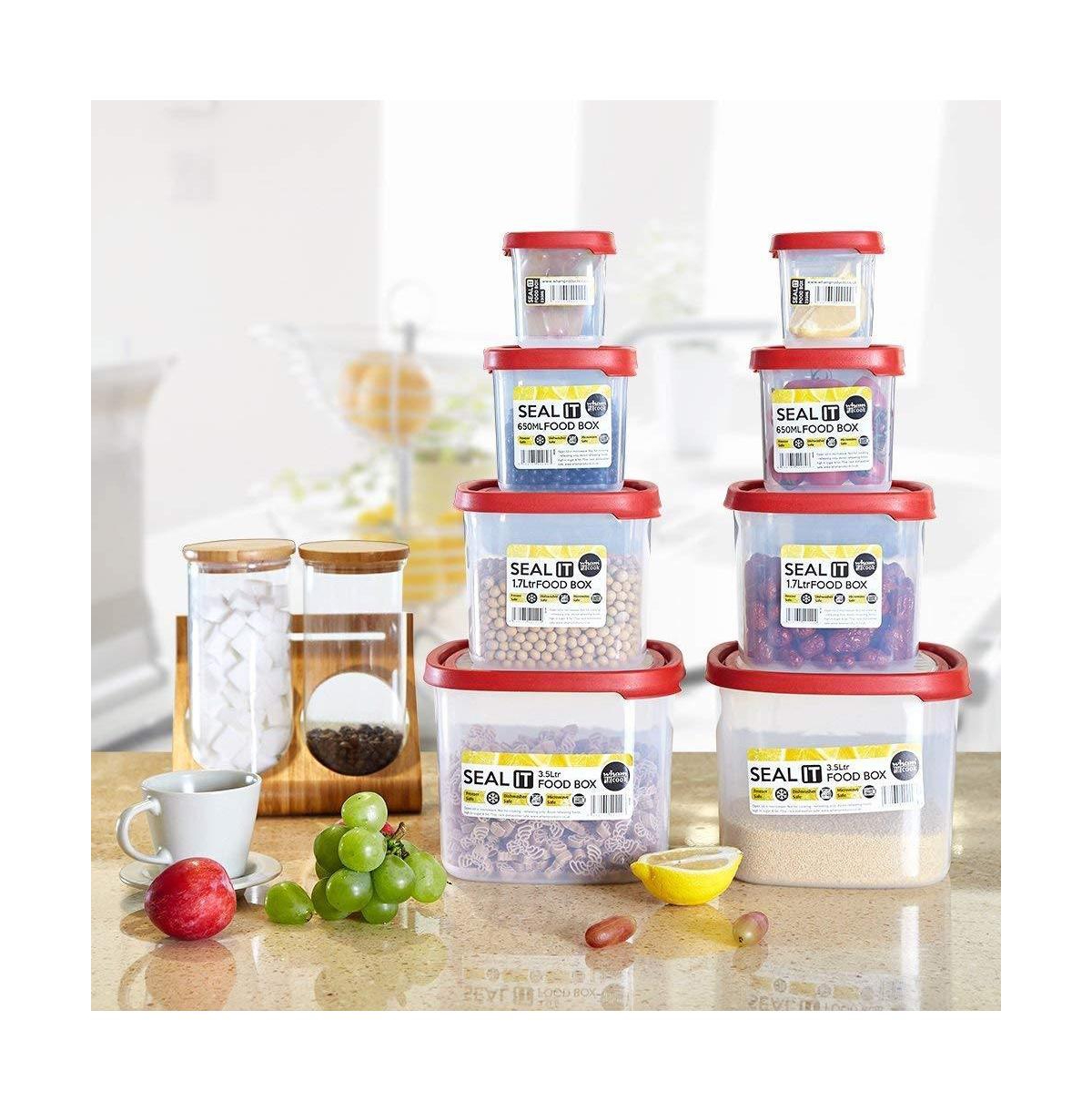 Slickblue 16-Piece Food Storage Container Set with Easy-Find Lids for Kitchen Organization