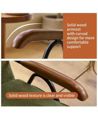 Modern Fabric Armchair with Metal Legs