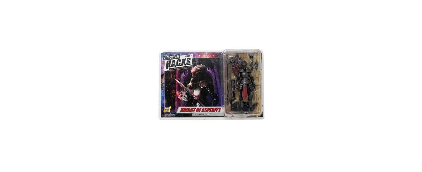 Детская фигурка Vitruvian H.A.C.K.S. Knight of Asperity 10th Anniversary Edition 1:18 Scale High-Articulation Customizable Action Figure, Ages 12+, цвет: Open Miscellaneous — фото 11