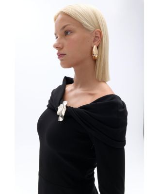 Women's One-Shoulder Midi Dress