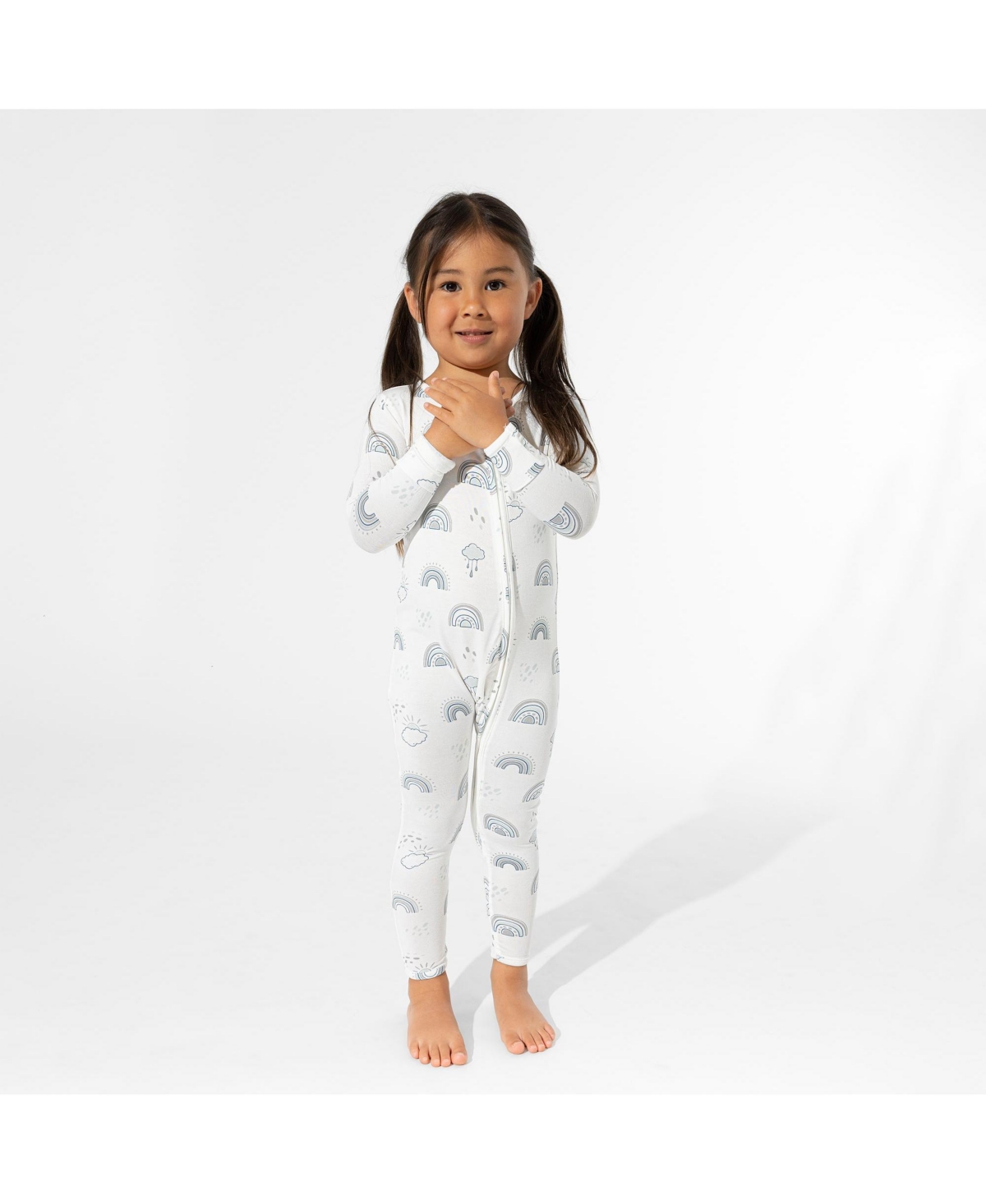 Shop Bellabu Bear Baby Unisex Grey Rainbows Convertible Footie