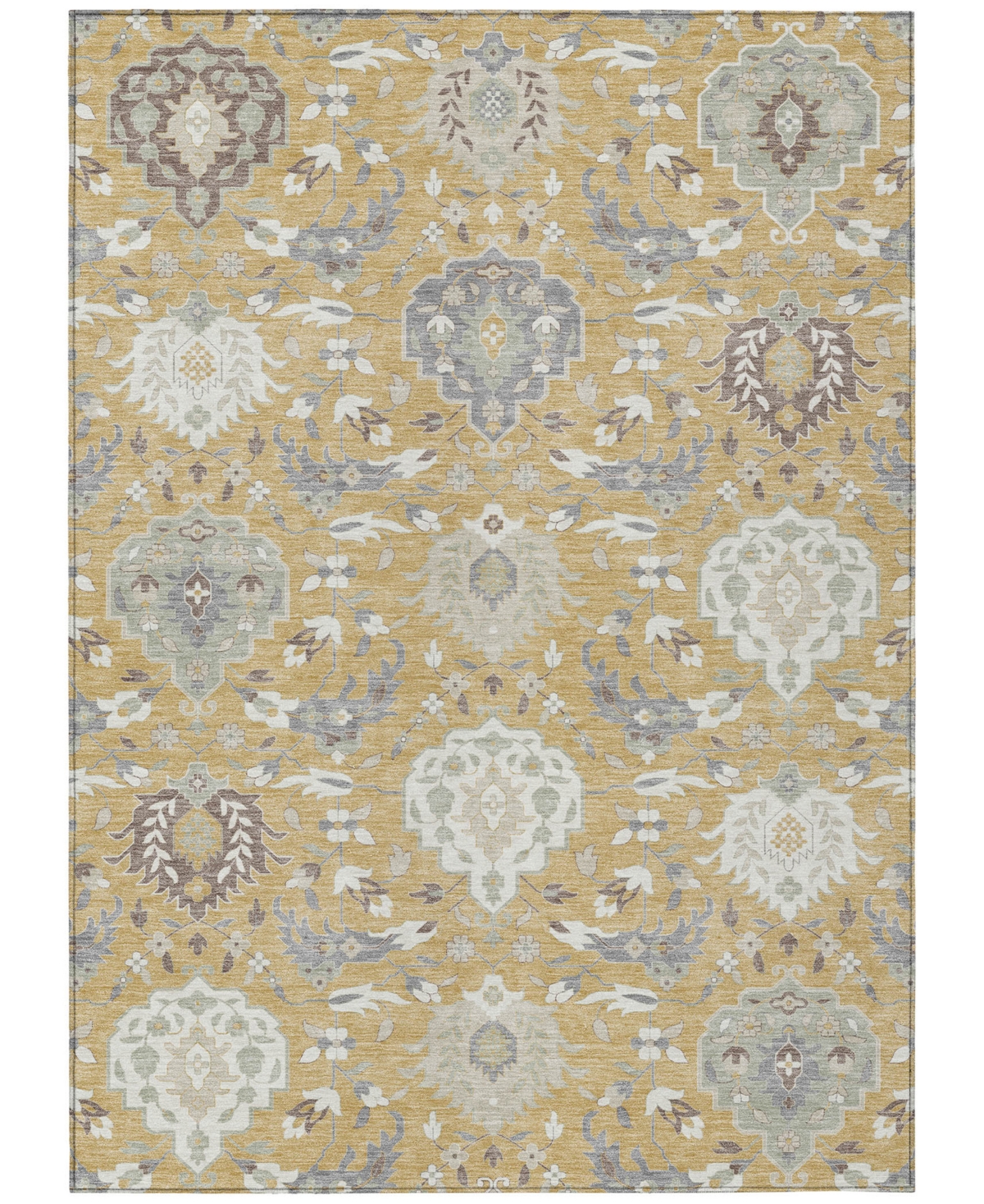 Addison Chantille Machine Washable Acn1026 9'x12' Area Rug In Gold