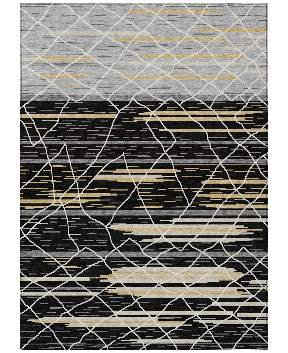 Addison Chantille Machine Washable Acn1025 9'x12' Area Rug In Black