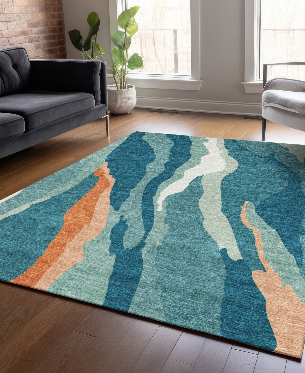 Addison Chantille Mahine Washable Acn1047 2'6"x3'10" Area Rug In Teal