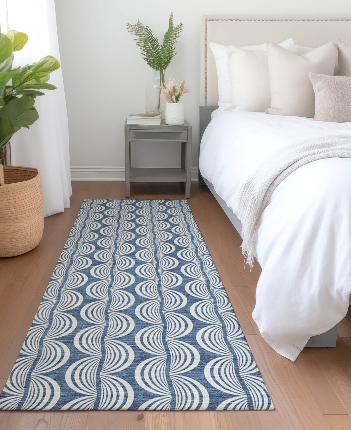 Addison Chantille Mahine Washable Acn1055 2'3"x7'6" Runner Area Rug In Denim