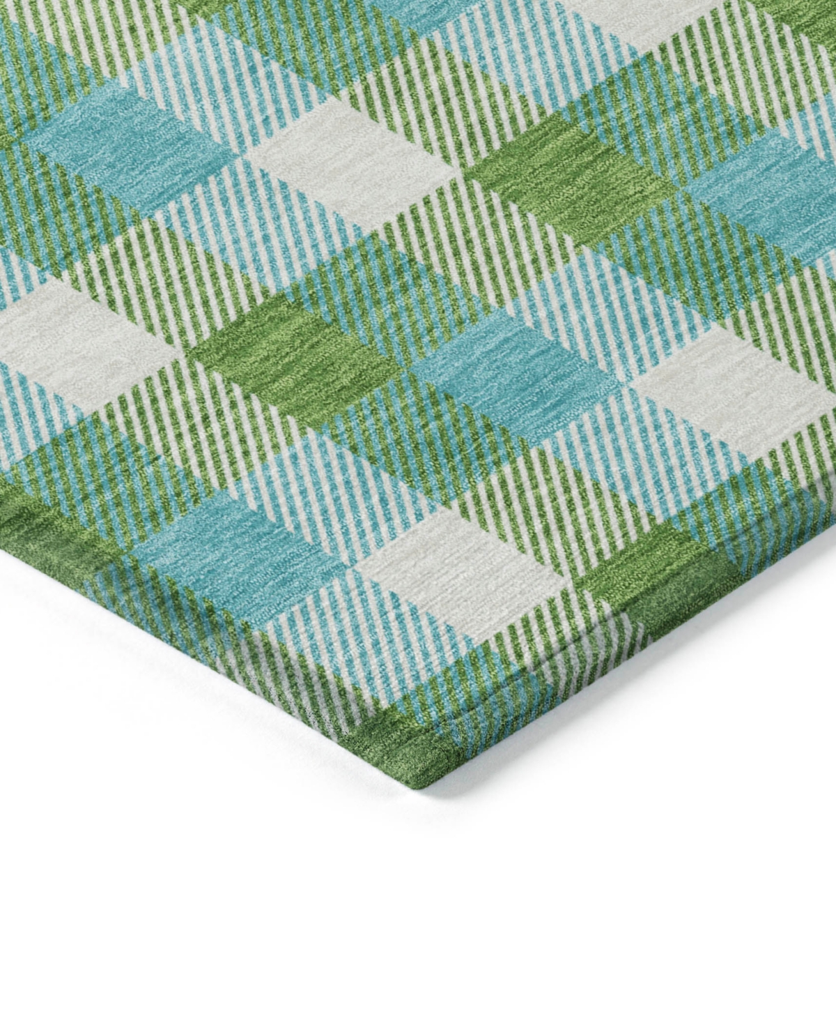 Shop Addison Chantille Machine Washable Acn1053 2'3"x7'6" Runner Area Rug In Lime
