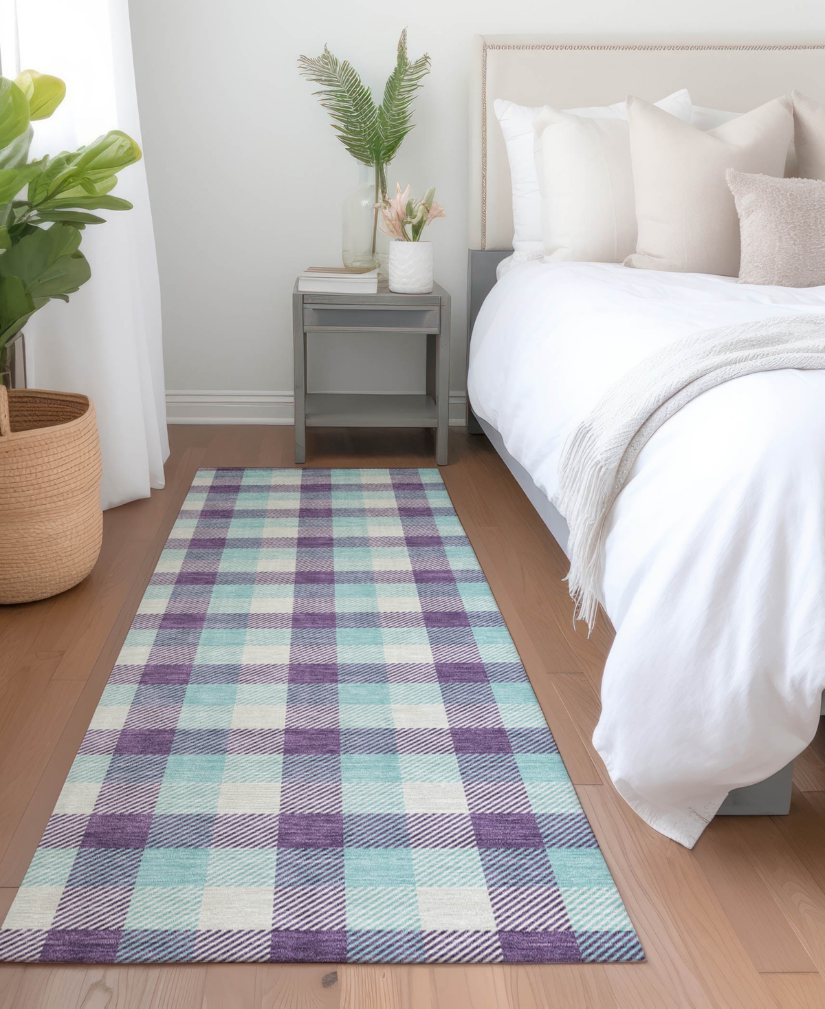 Addison Chantille Mahine Washable Acn1053 2'3"x7'6" Runner Area Rug In Purple