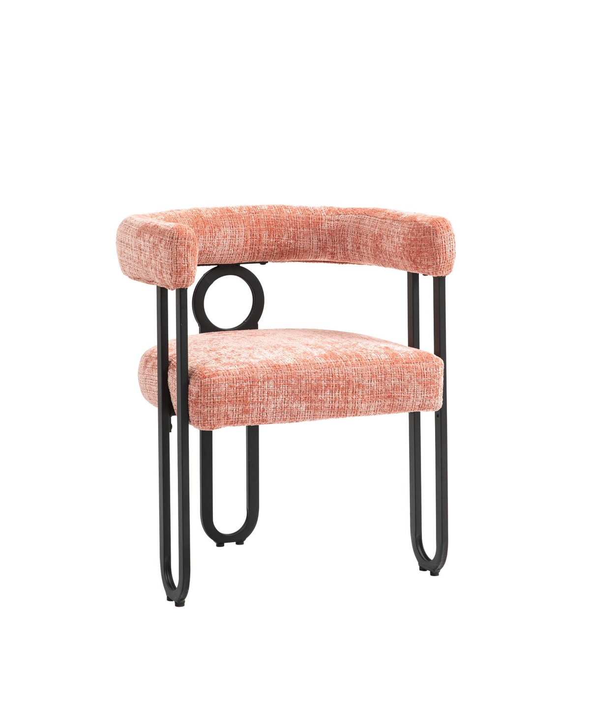 Streamdale Furniture Contemporary Designed Chenille Fabric Upholstered Accent/Dining Chair/Barrel Side Chairs Kitchen Armchair for Living Room set of
