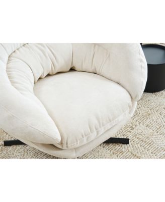 360 Swivel Club Chair with Removable Cushion (Beige)