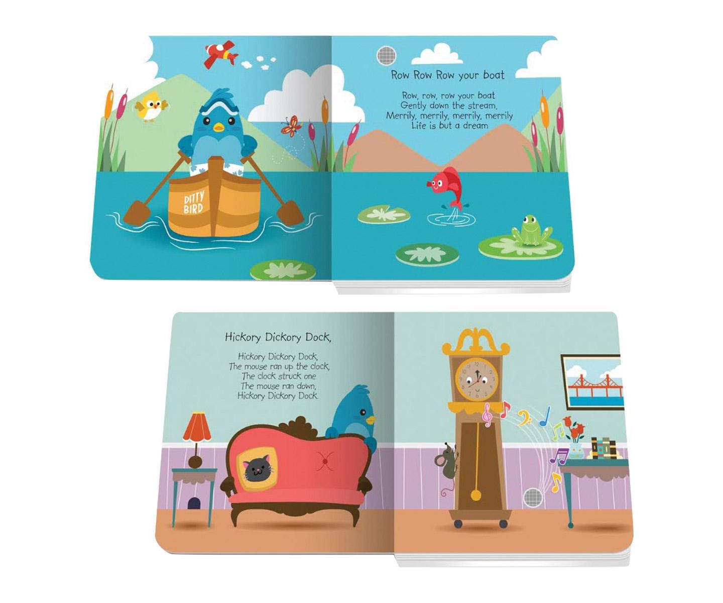 Детские игрушки Ditty Bird Bedtime and Nursery Rhyme Song Books - Set of 2 — фото 4