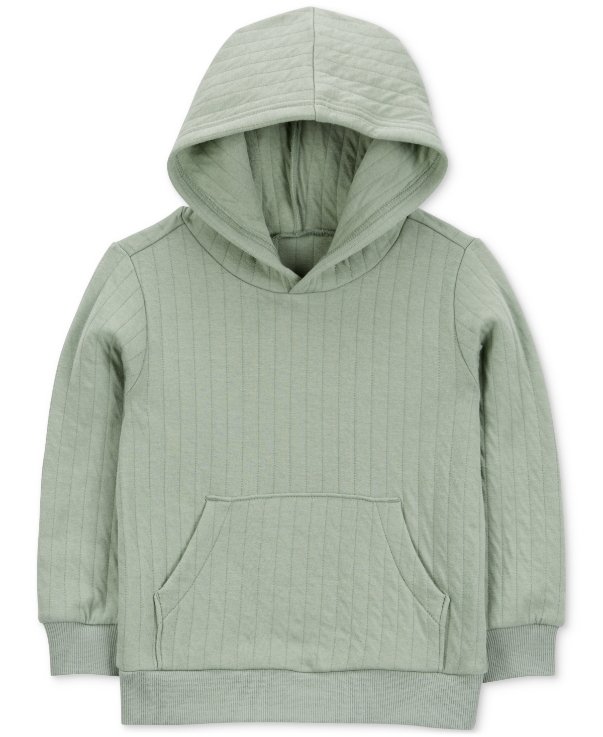 Carter's Toddler Boys Pullover Double-knit Hoodie In Green