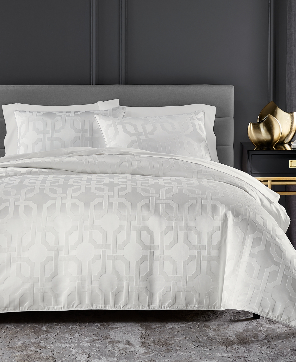 Hotel Collection Interlace Duvet Cover Set, King, Exclusively At Macy's In White