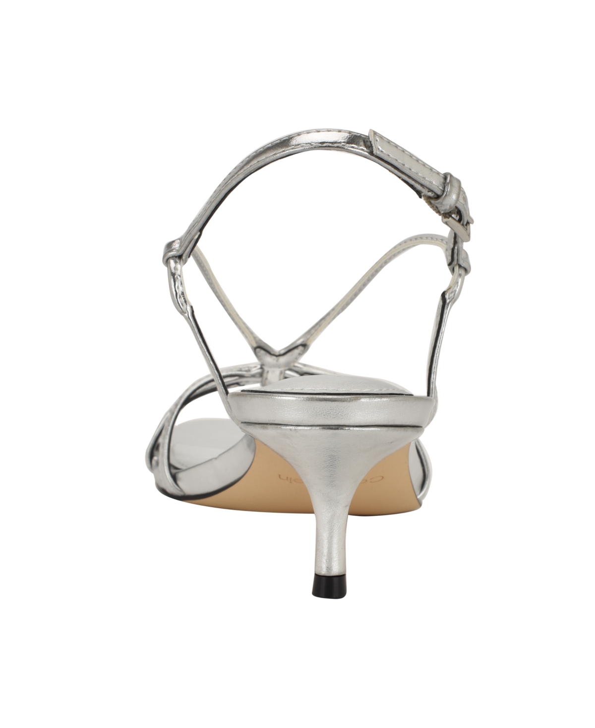 Calvin Klein Ishaya Ankle Strap Sandal In Silver