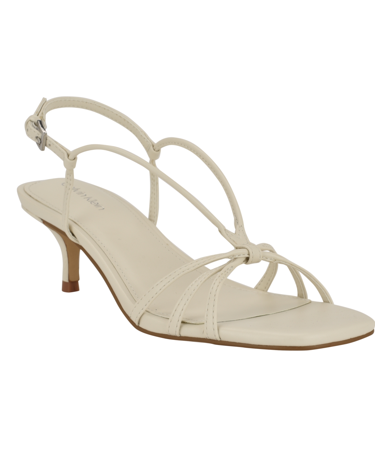 Calvin Klein Poeta 2 Strappy Sandal In Ivory