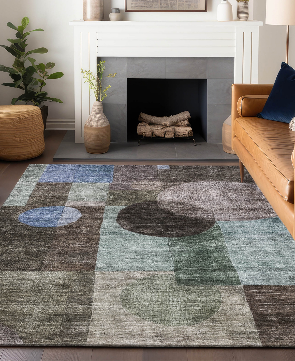 Addison Chantille Machine Washable Acn1114 8'x10' Area Rug In Brown