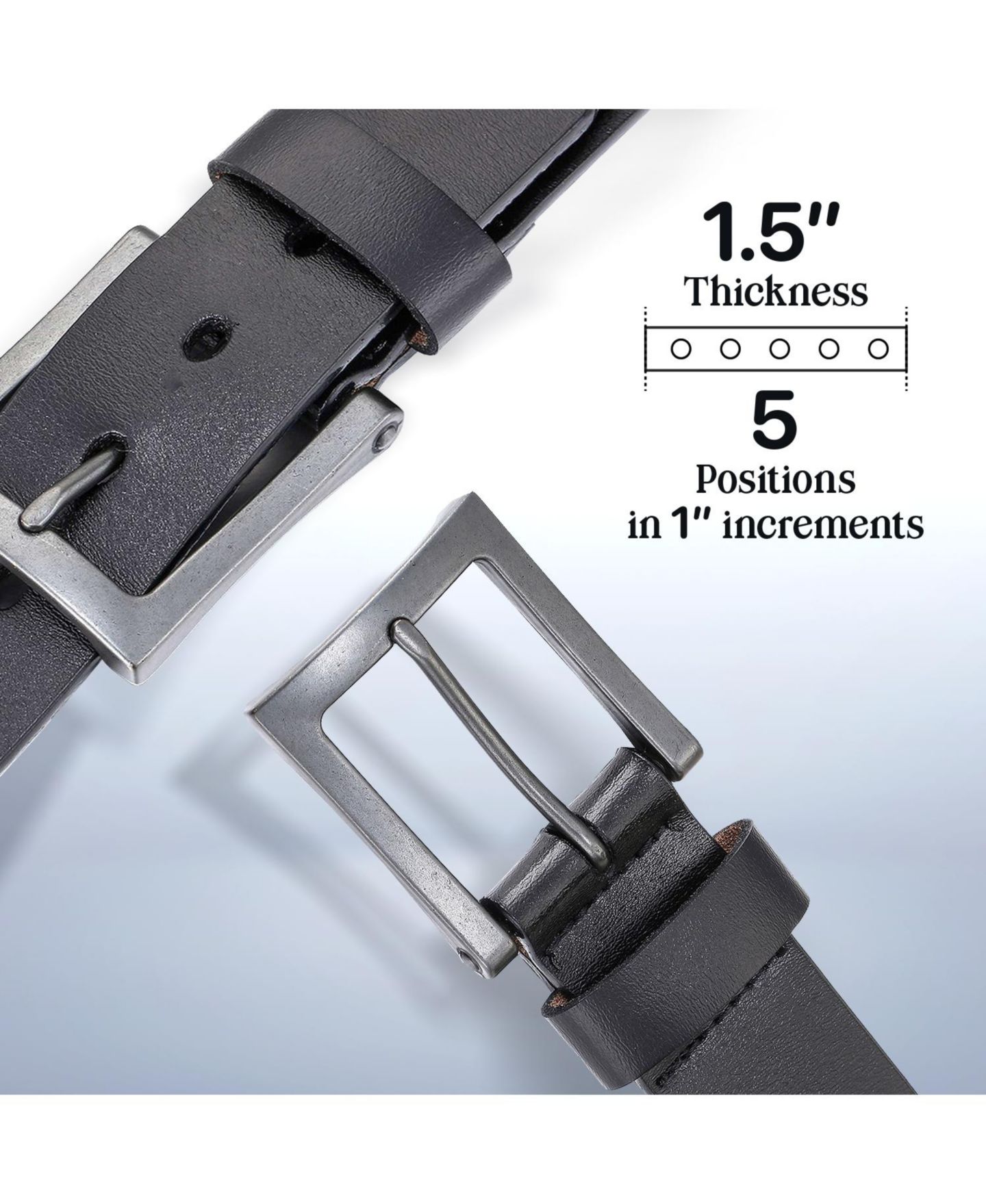 Мужской ремень Gallery Seven Mio Marino Intrepid Casual Prong Belt, цвет: Глубокий угольный — фото 12