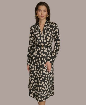 Donna Karan New York Women's Printed A-Line Midi Dress
